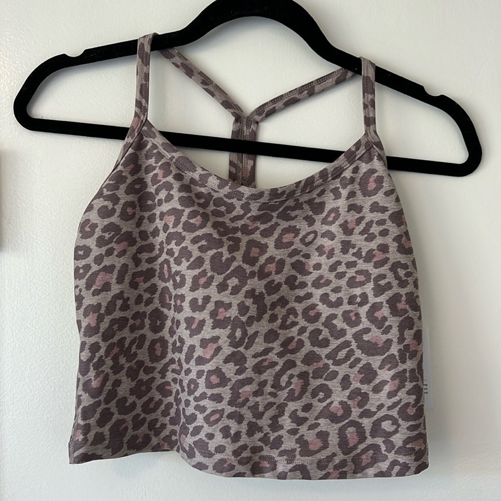 NWT Beyond Yoga cheetah print bra top